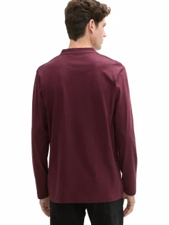 Herren Tom Tailor Herren Shirt mit Serafinoausschnitt