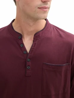 Herren Tom Tailor Herren Shirt mit Serafinoausschnitt