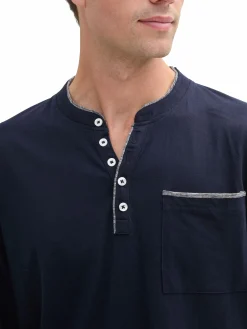 Herren Tom Tailor Herren Shirt mit Serafinoausschnitt