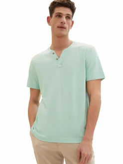 Herren Tom Tailor Herren Shirt mit Serafinoausschnitt