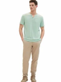 Herren Tom Tailor Herren Shirt mit Serafinoausschnitt