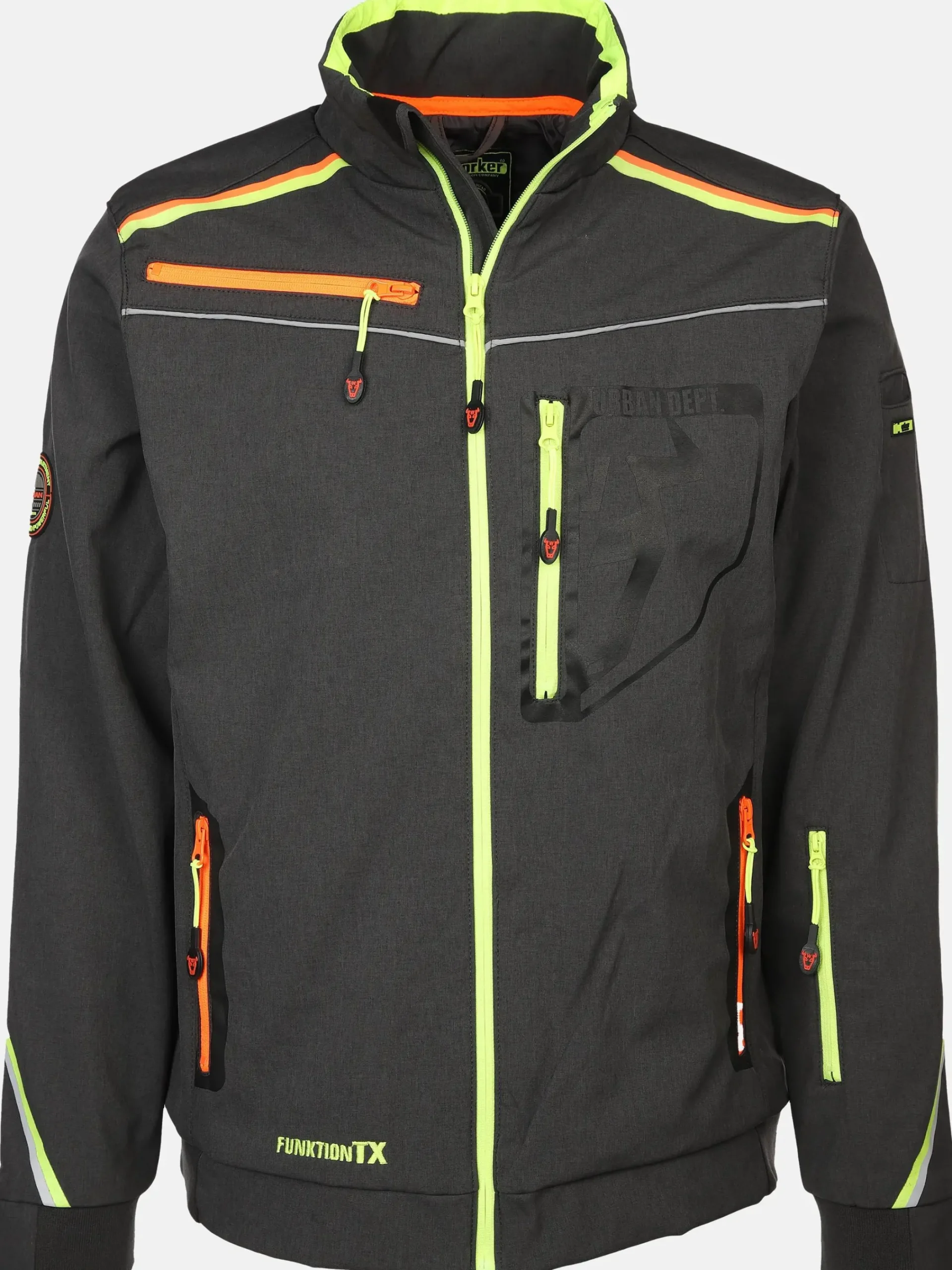 Herren Worker Herren Softshelljacke mit Neondetails