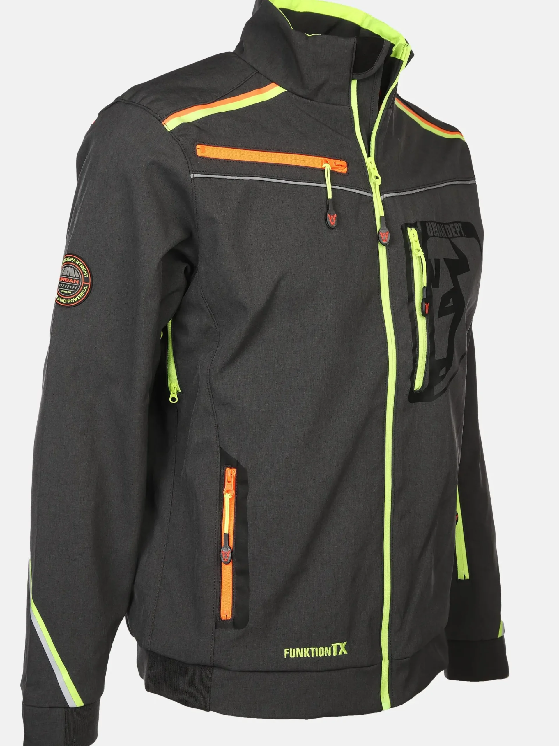Herren Worker Herren Softshelljacke mit Neondetails