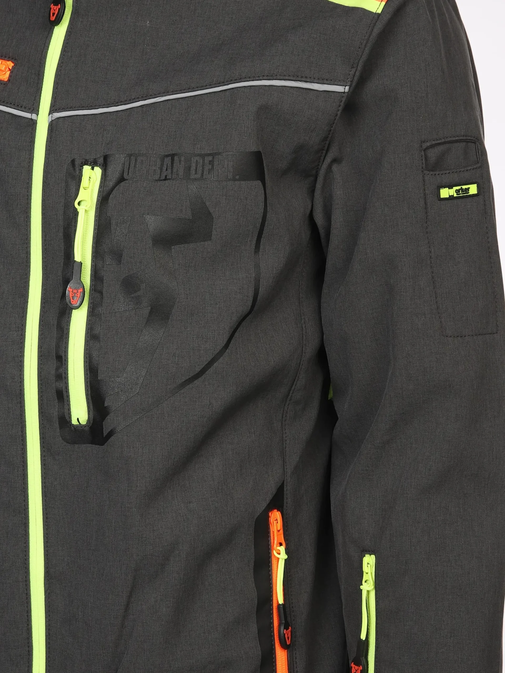 Herren Worker Herren Softshelljacke mit Neondetails