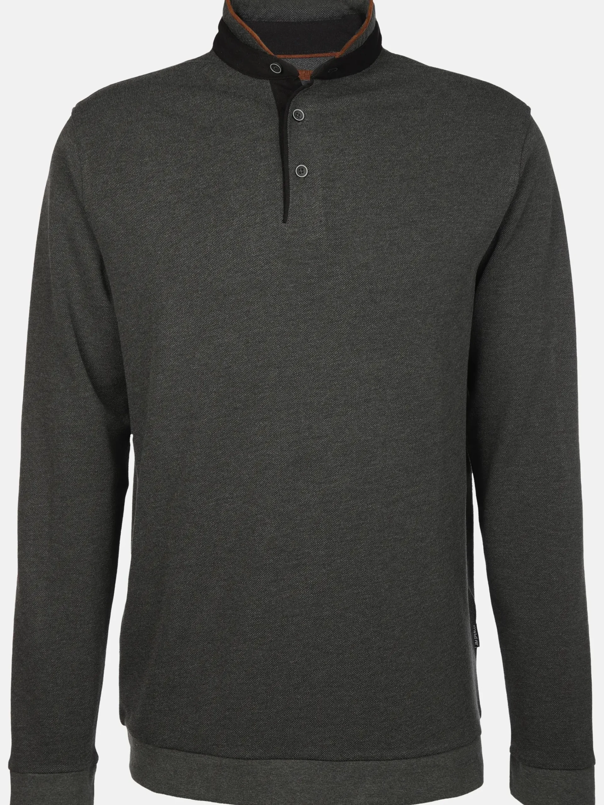 Herren Jim Spencer Herren Stehkragenshirt mit Knopfleiste