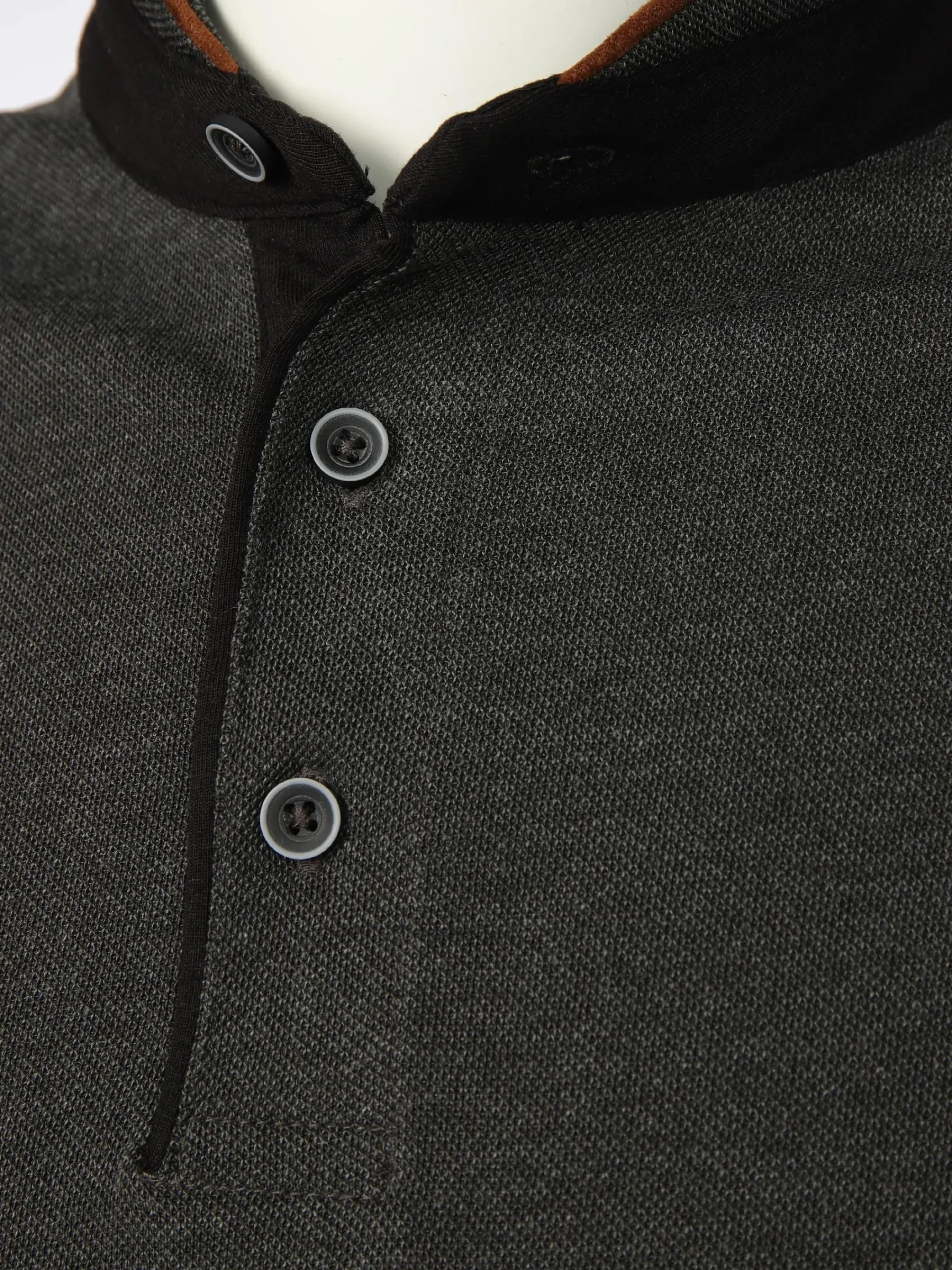 Herren Jim Spencer Herren Stehkragenshirt mit Knopfleiste