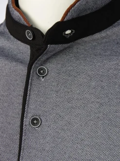 Herren Jim Spencer Herren Stehkragenshirt mit Knopfleiste