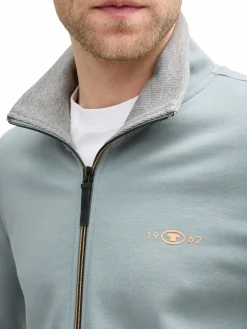 Herren Tom Tailor Herren Sweatjacke mit Stehkragen