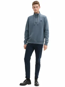 Herren Tom Tailor Herren Sweatshirt mit Stehkragen