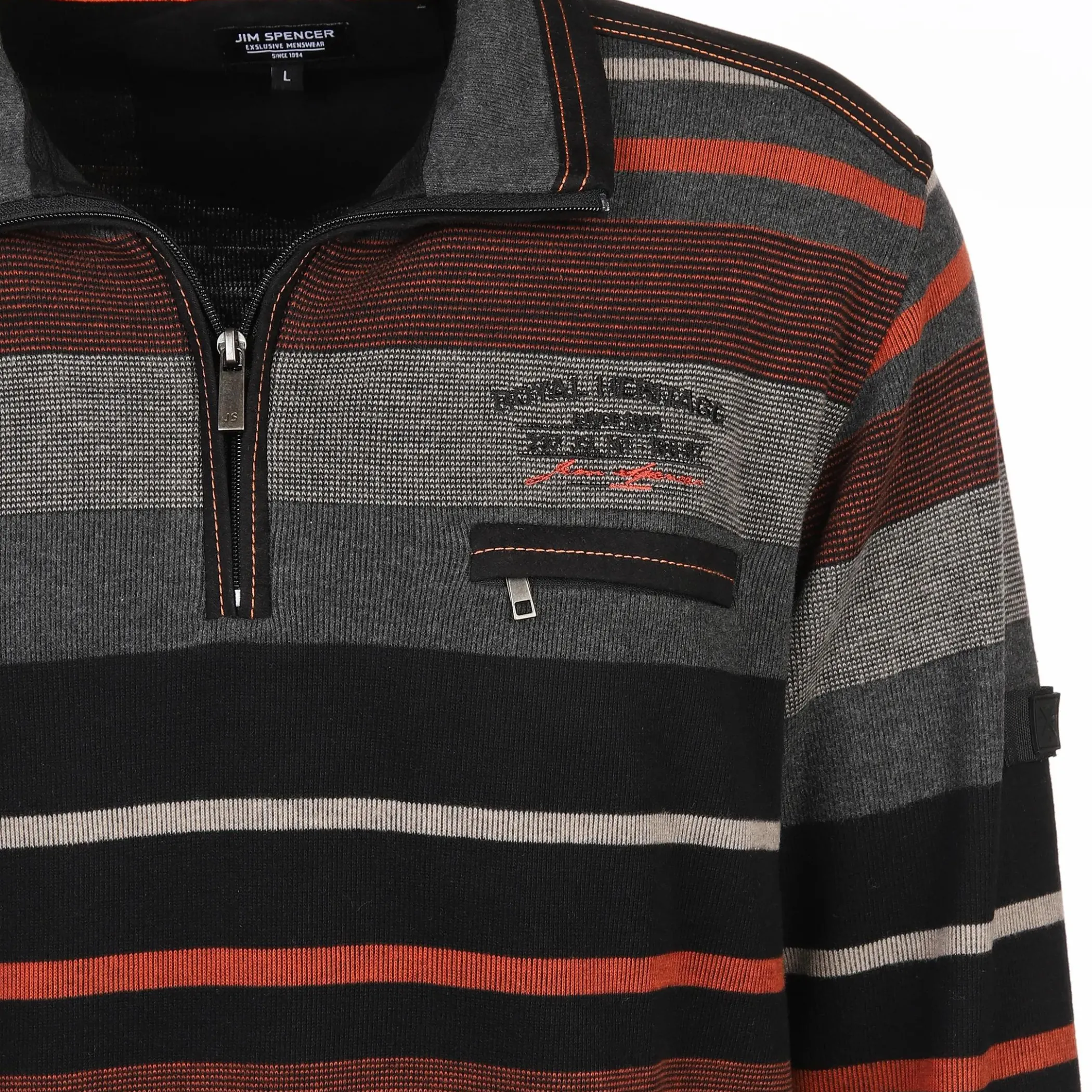 Herren Jim Spencer Herren Sweattroyer mit Streifen