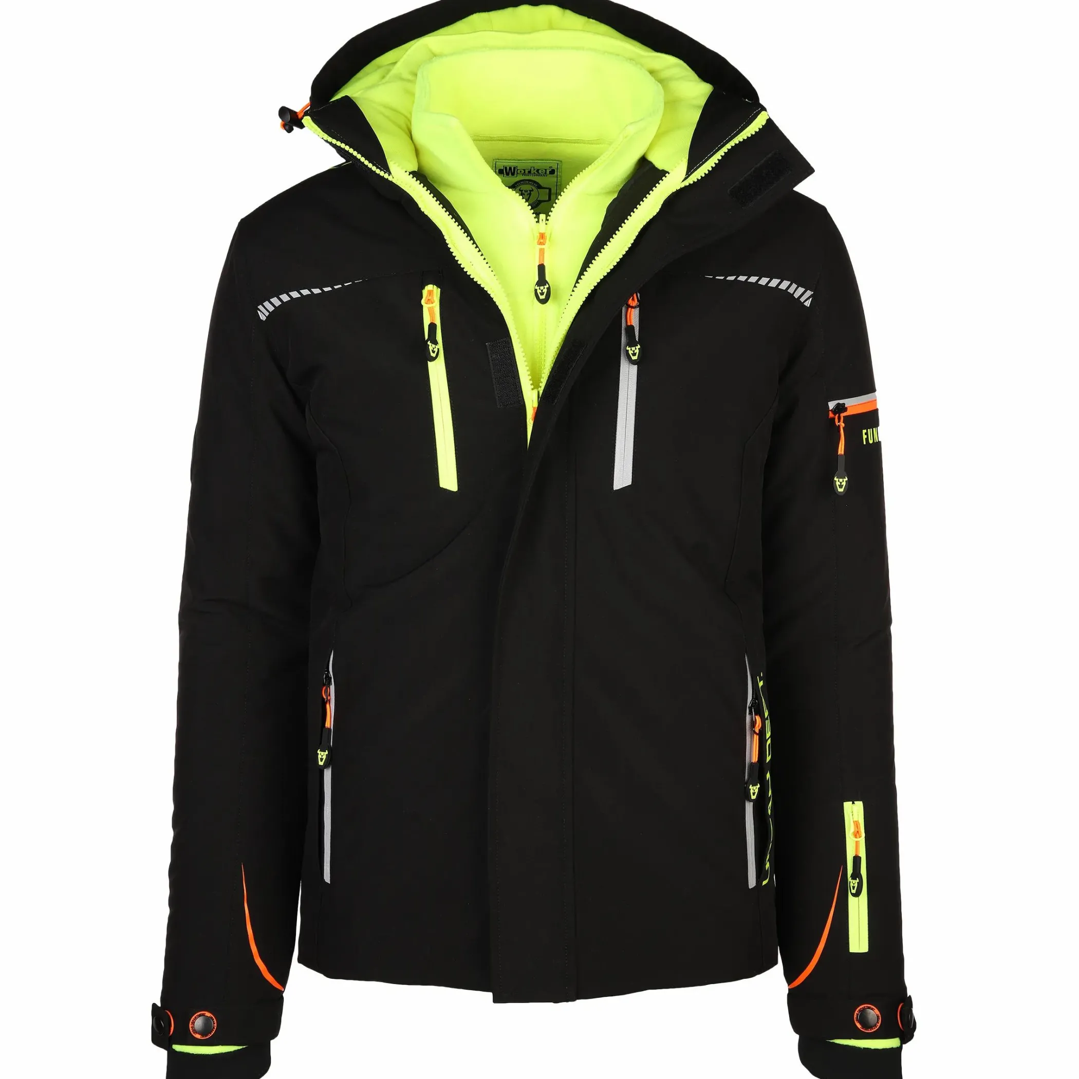 Herren Worker Herren Thermo Arbeitsjacke mit Neondetails