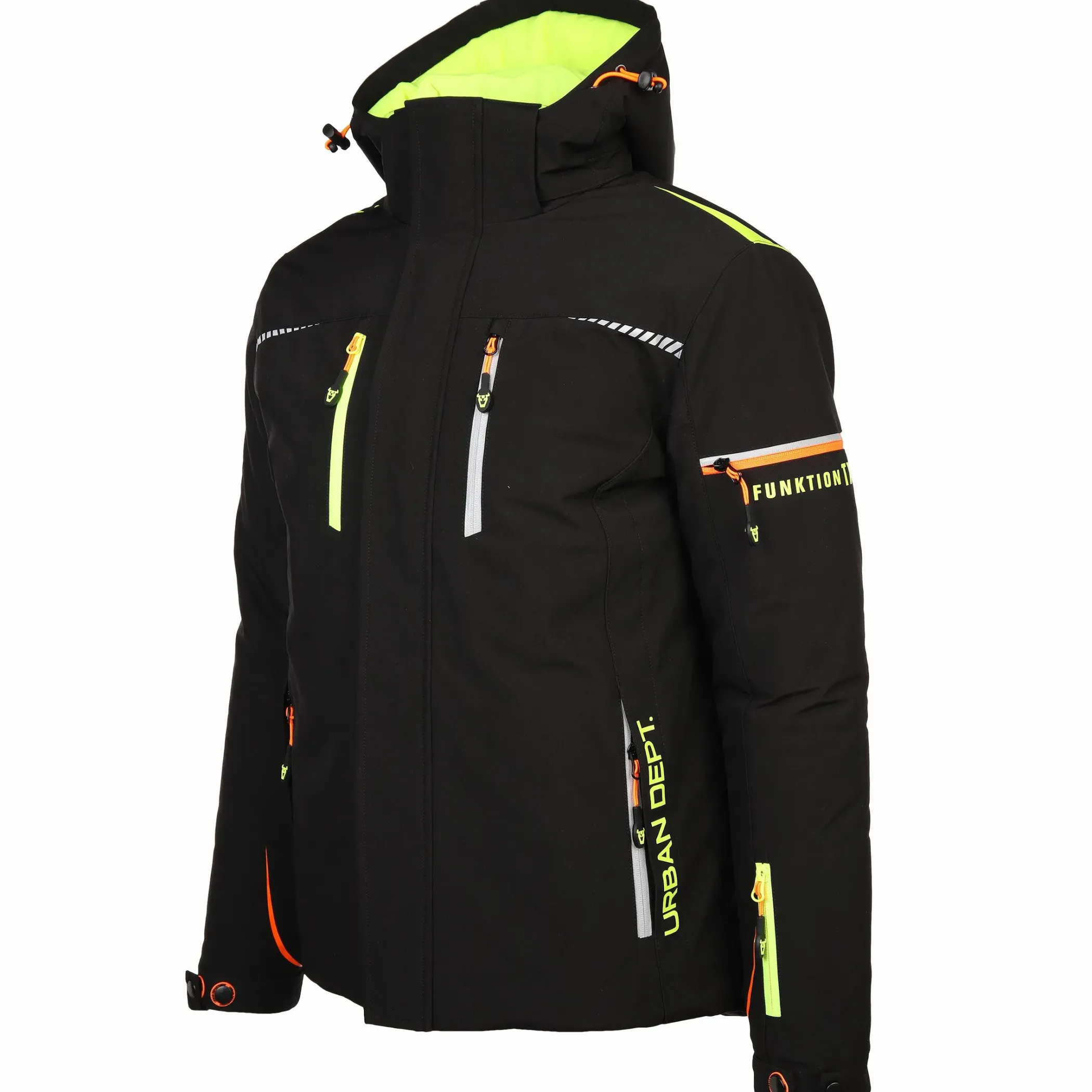 Herren Worker Herren Thermo Arbeitsjacke mit Neondetails