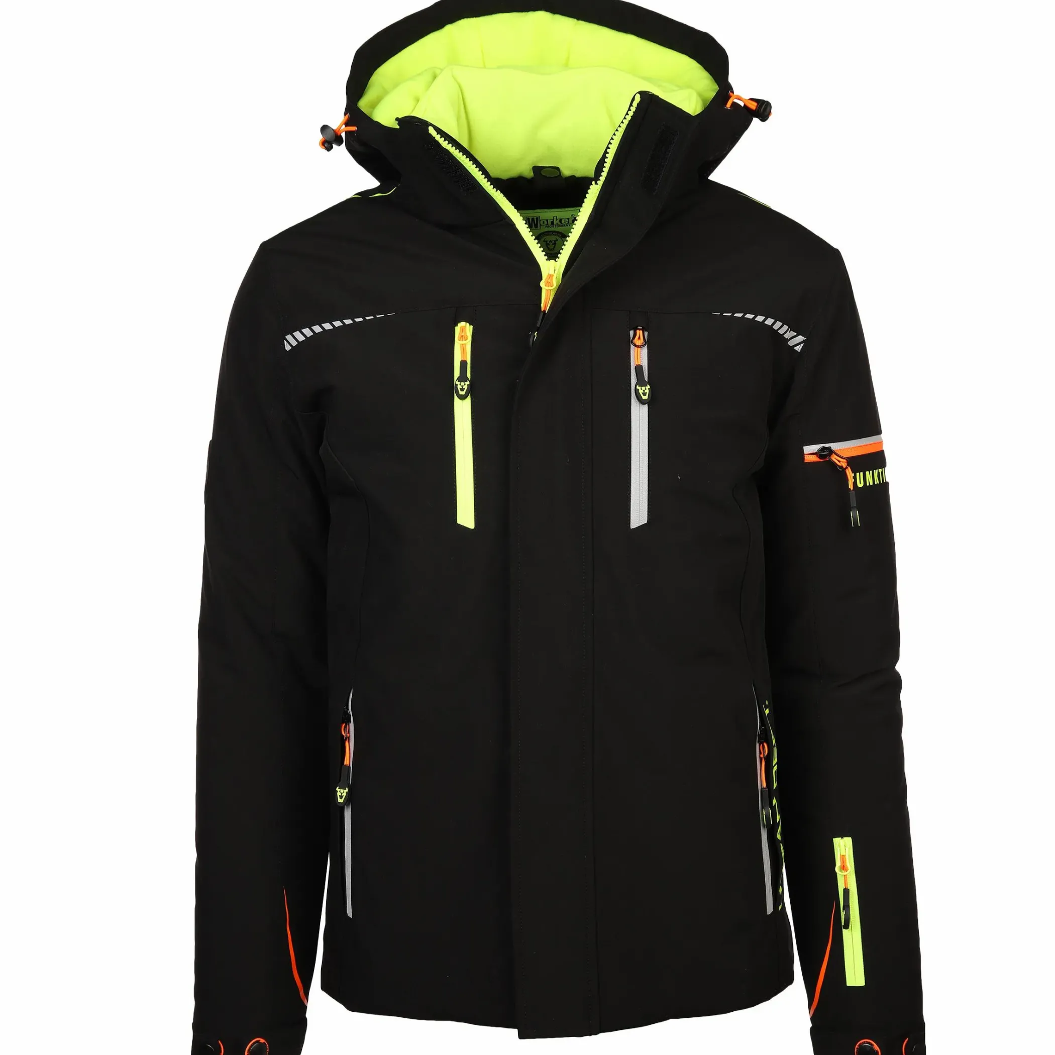 Herren Worker Herren Thermo Arbeitsjacke mit Neondetails