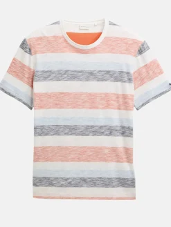 Herren Tom Tailor Herren T-Shirt in used Optik mit Streifen