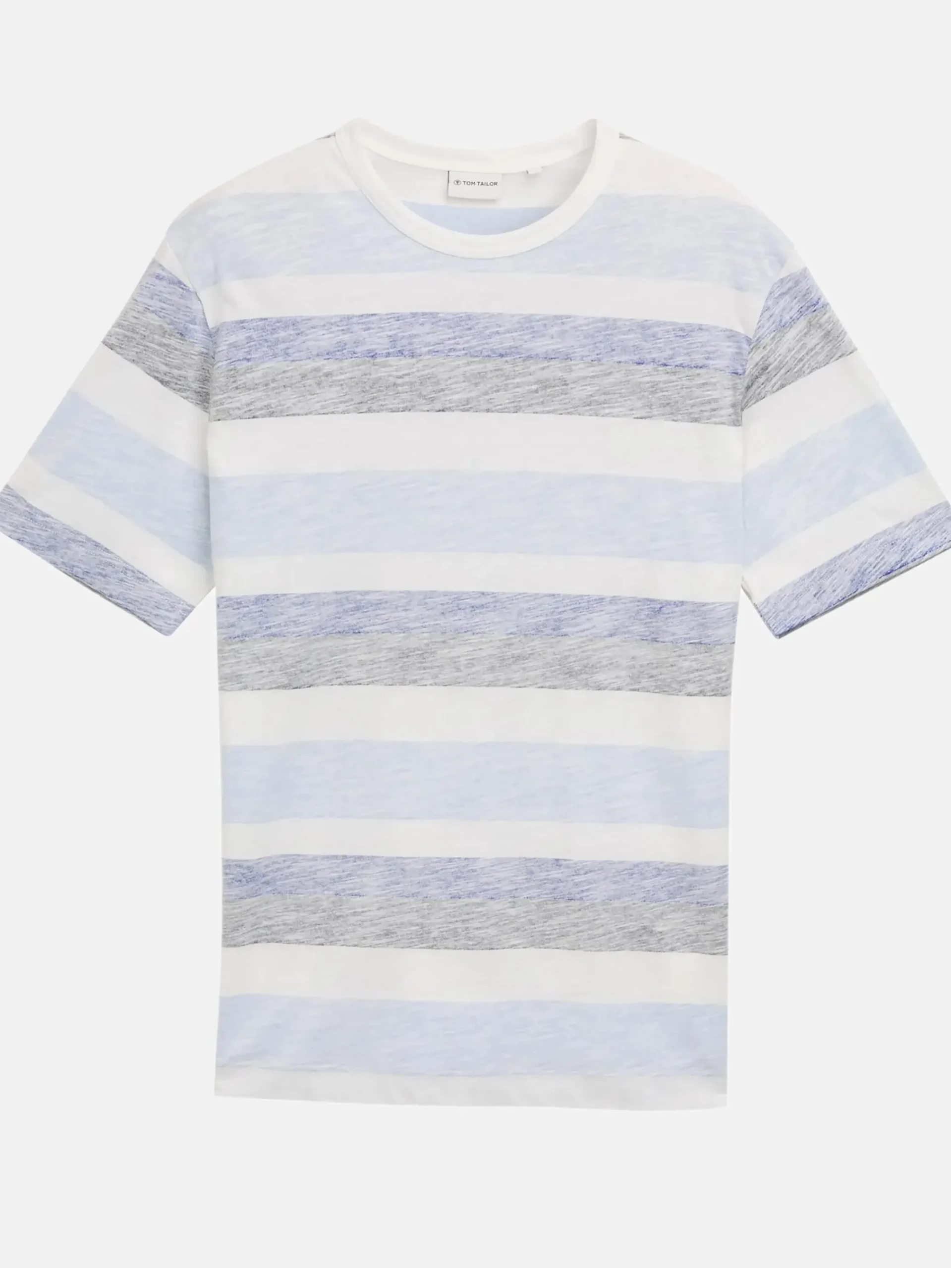 Herren Tom Tailor Herren T-Shirt in used Optik mit Streifen