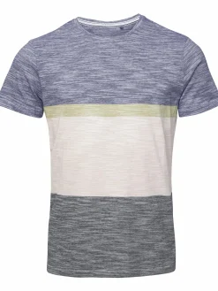 Herren HERO by John Medoox Herren T-Shirt mit Blockstreifen