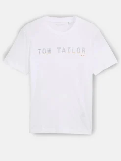 Herren Tom Tailor Herren T-Shirt mit Frontlogoprint