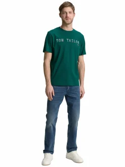 Herren Tom Tailor Herren T-Shirt mit Frontlogoprint