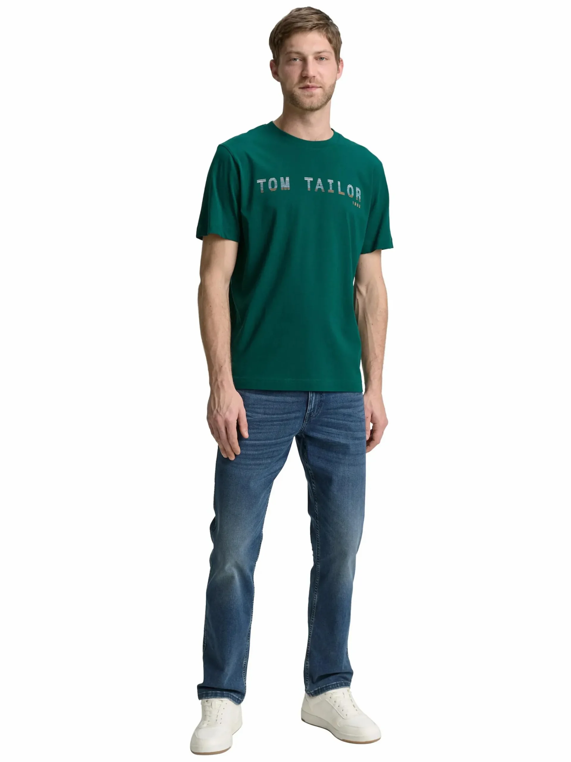 Herren Tom Tailor Herren T-Shirt mit Frontlogoprint