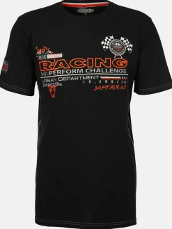 Herren Worker Herren T-Shirt mit Racing Print