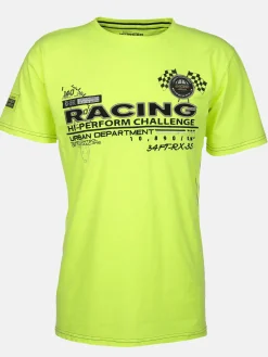 Herren Worker Herren T-Shirt mit Racing Print