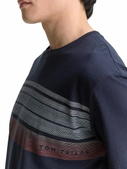 Herren Tom Tailor Herren T-Shirt mit Streifenprint