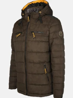 Herren Jim Spencer Herren Velour Steppjacke mit Kapuze