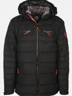 Herren Jim Spencer Herren Velour Steppjacke mit Kapuze