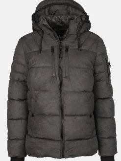 Herren Jim Spencer Herren Velour Steppjacke mit Kapuze