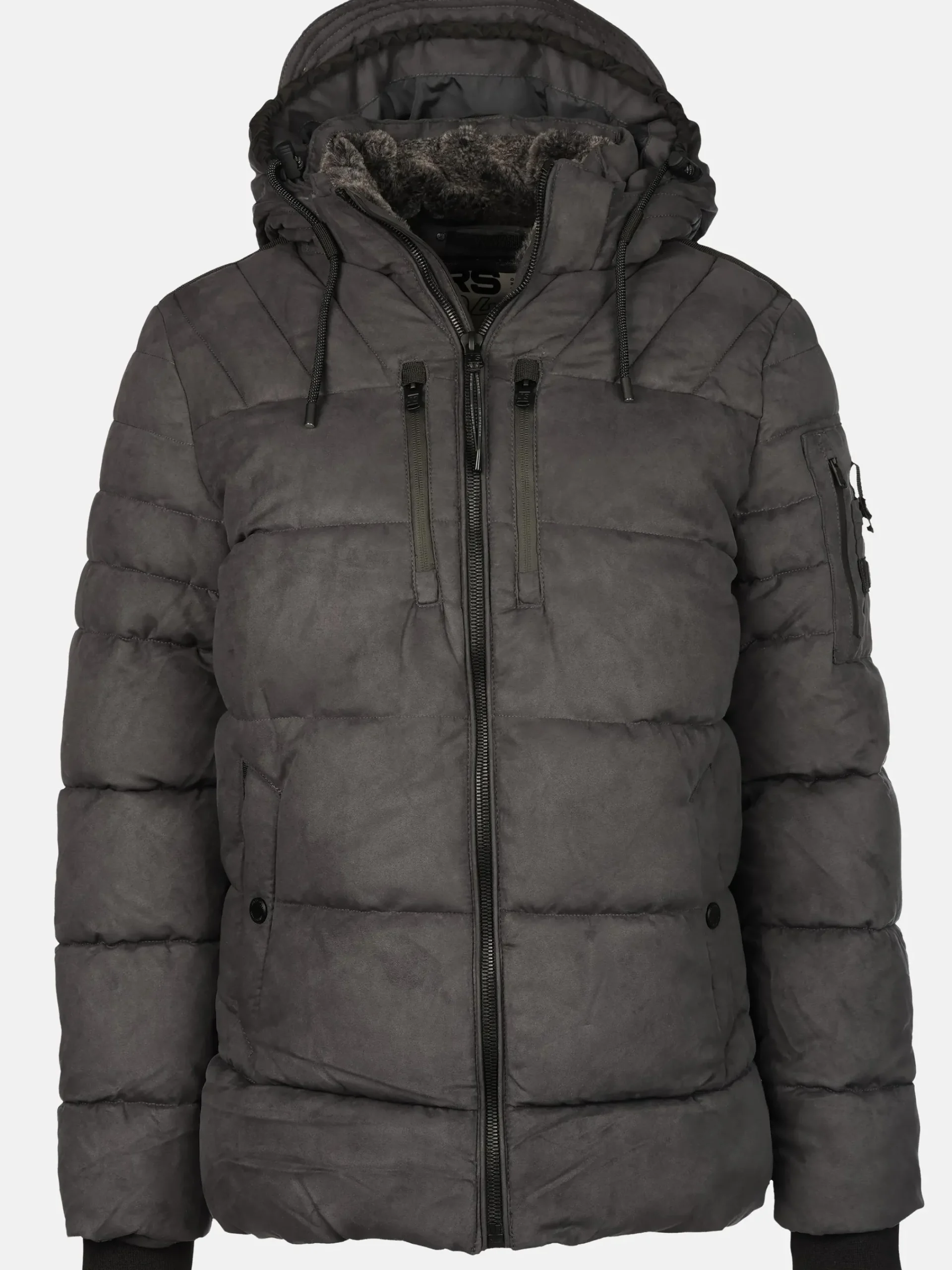 Herren Jim Spencer Herren Velour Steppjacke mit Kapuze