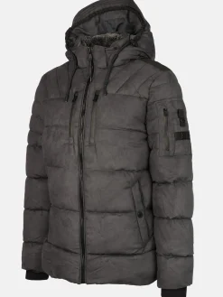 Herren Jim Spencer Herren Velour Steppjacke mit Kapuze