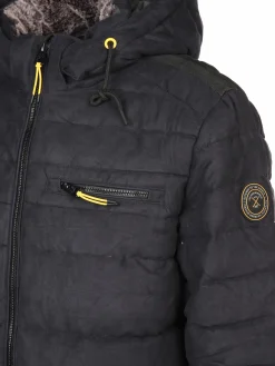 Herren Jim Spencer Herren Velour Steppjacke mit Kapuze