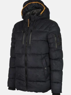 Herren Jim Spencer Herren Velour Steppjacke mit Kapuze