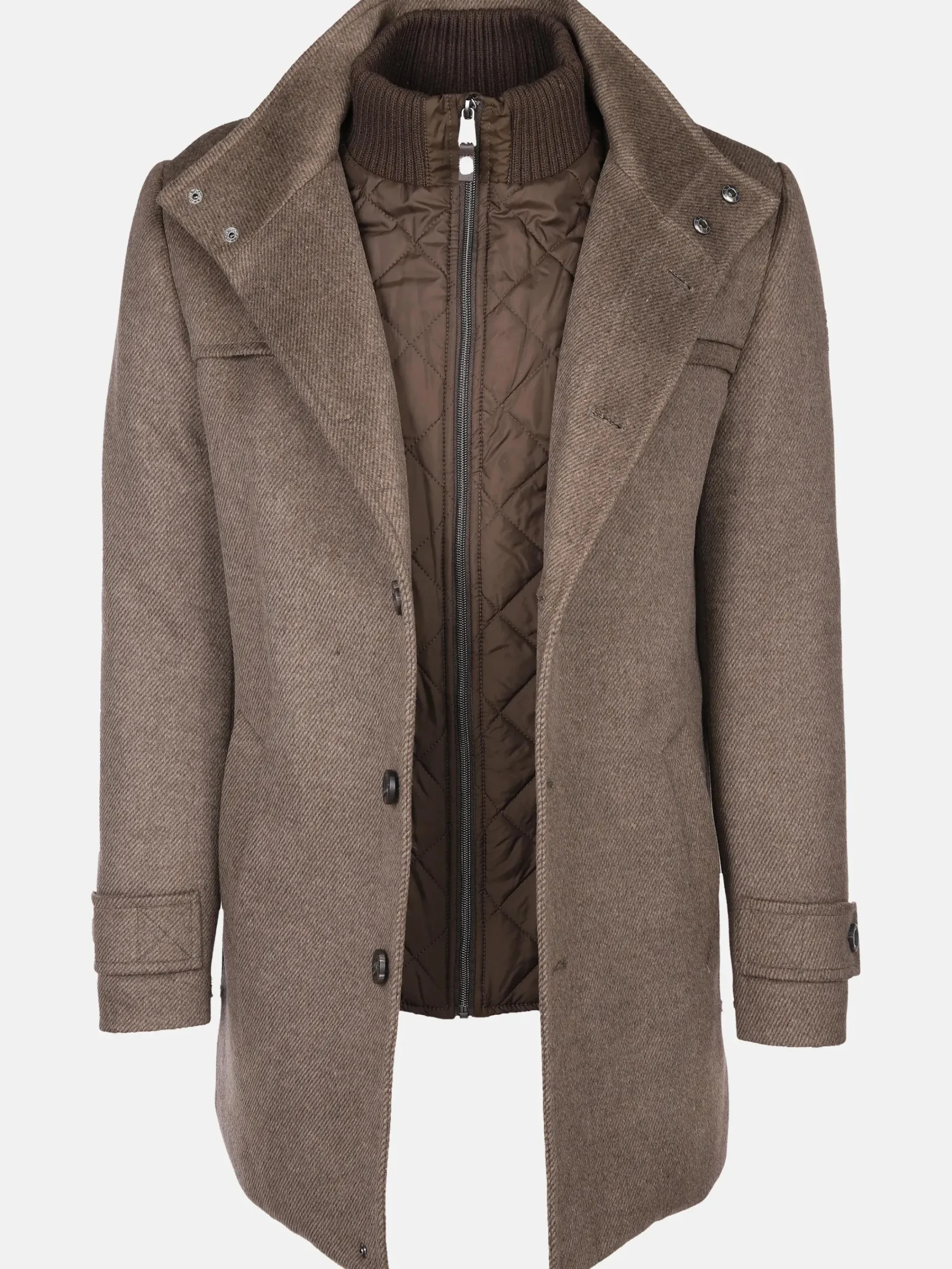 Herren Jim Spencer Herren Wollmantel im 2in1 Look