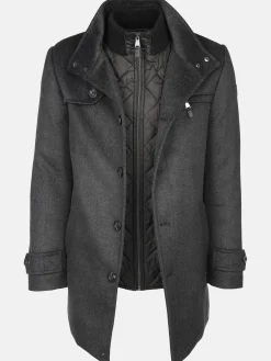 Herren Jim Spencer Herren Wollmantel im 2in1 Look