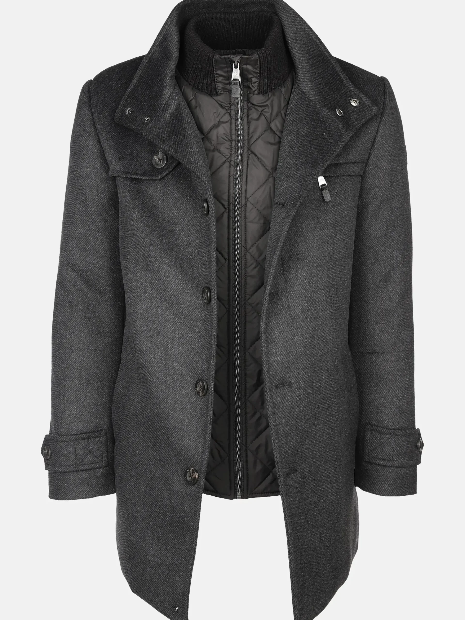 Herren Jim Spencer Herren Wollmantel im 2in1 Look