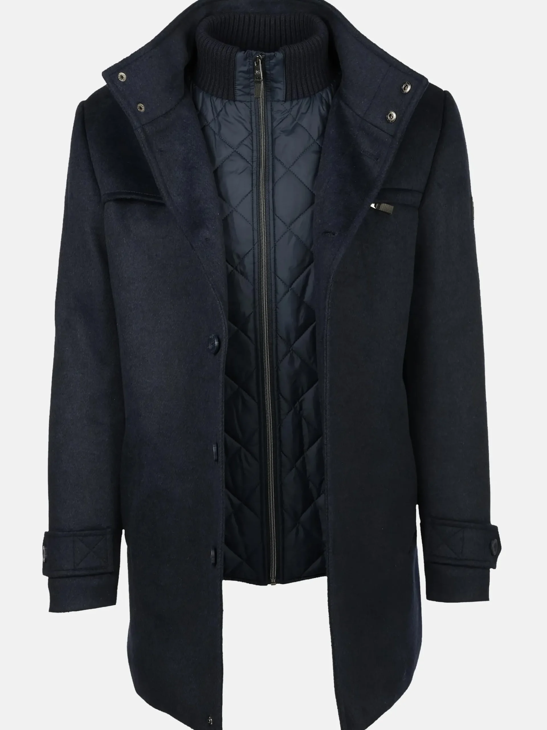 Herren Jim Spencer Herren Wollmantel im 2in1 Look