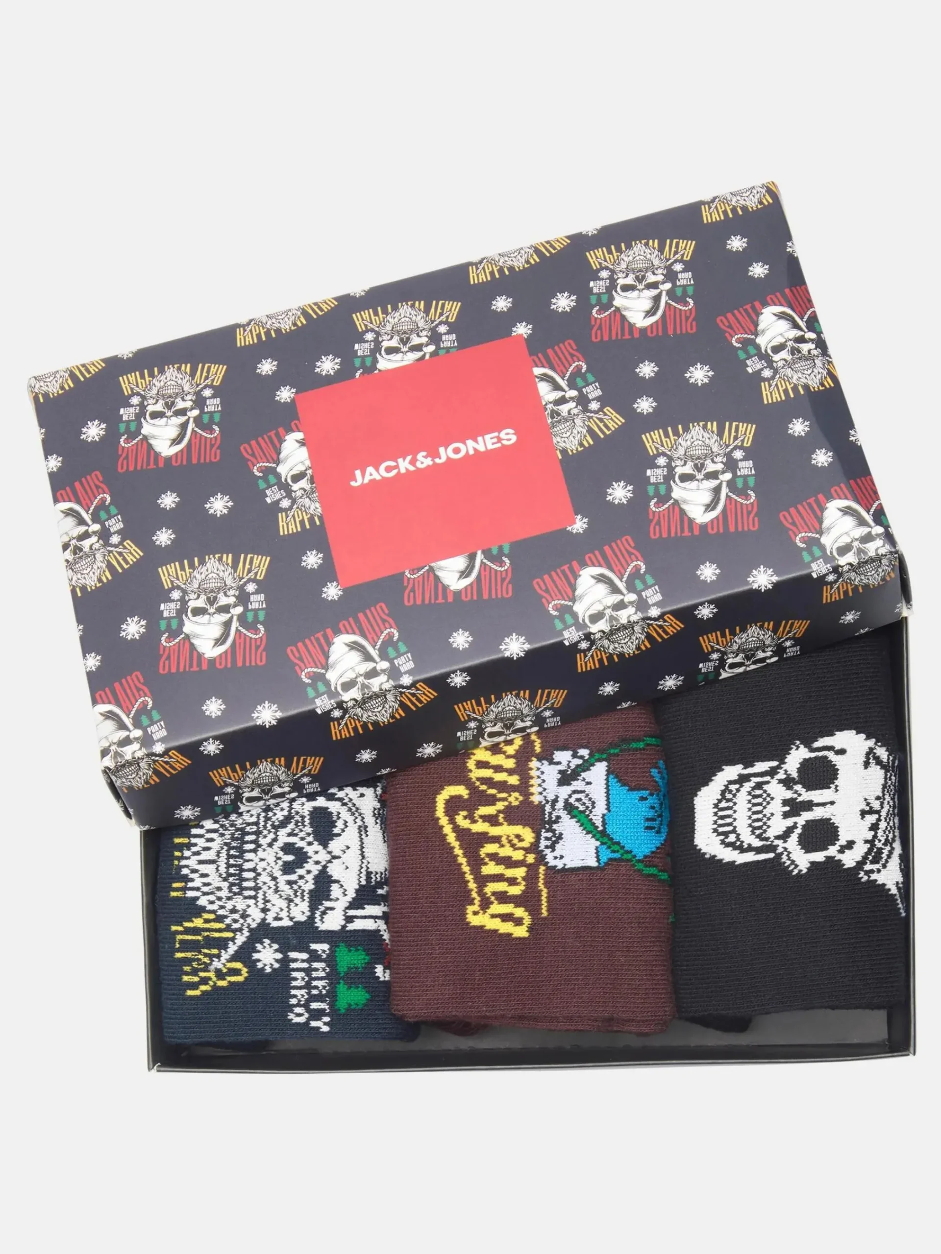 Herren Jack Jones Jack & Jones JACHERON SKULL SOCKS Socken mit Motiv