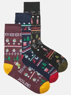Herren Jack Jones Jack & Jones JACJINGLE SOCKS GIFTB Weihnachtssocken