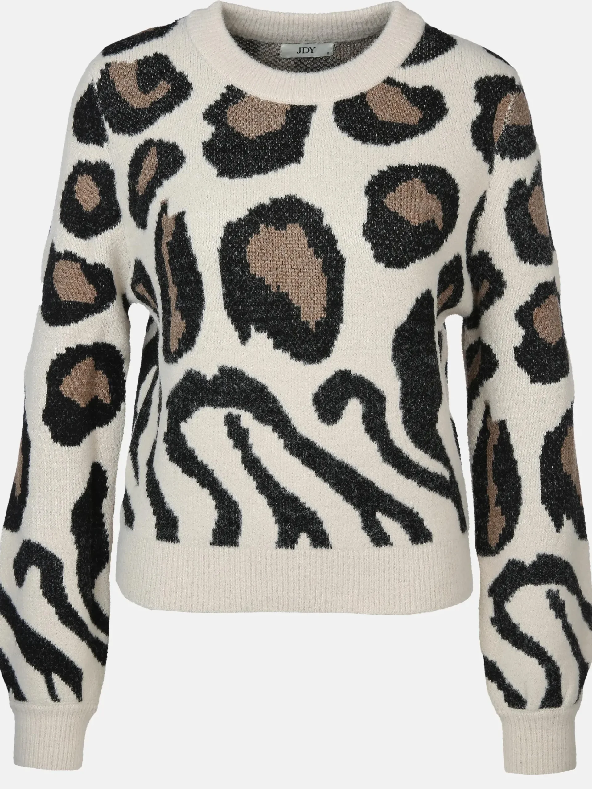 Damen Jacqueline Jacquline JDYLORRAINE ANIMAL L/ Pullover mit abstraktem Leoprint