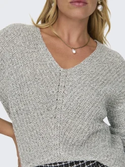 Damen Jacqueline Jacquline JDYNEW MEGAN L/S PULLOV Strickpullover mit V-Ausschnitt