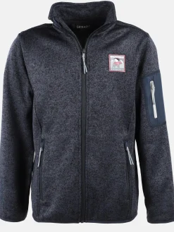 Kinder Grinario Sports Jungen Fleecejacke in melierter Optik