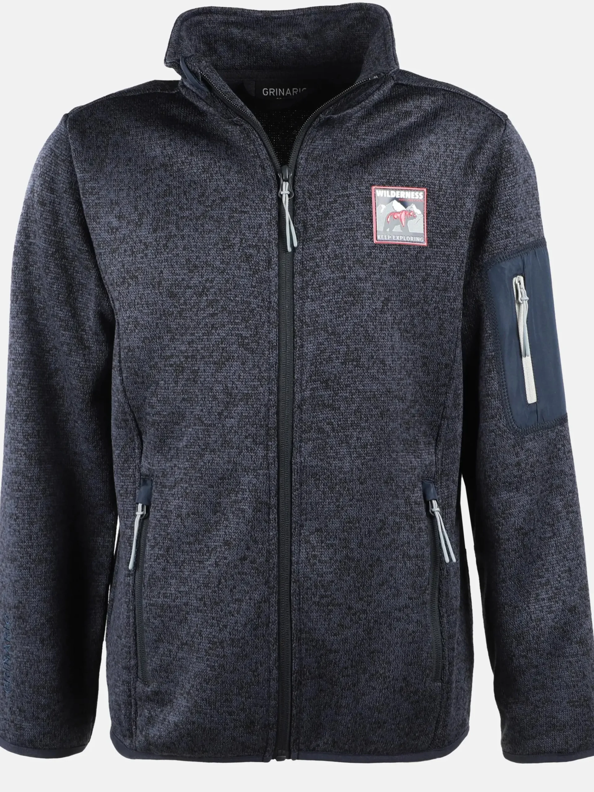 Kinder Grinario Sports Jungen Fleecejacke in melierter Optik