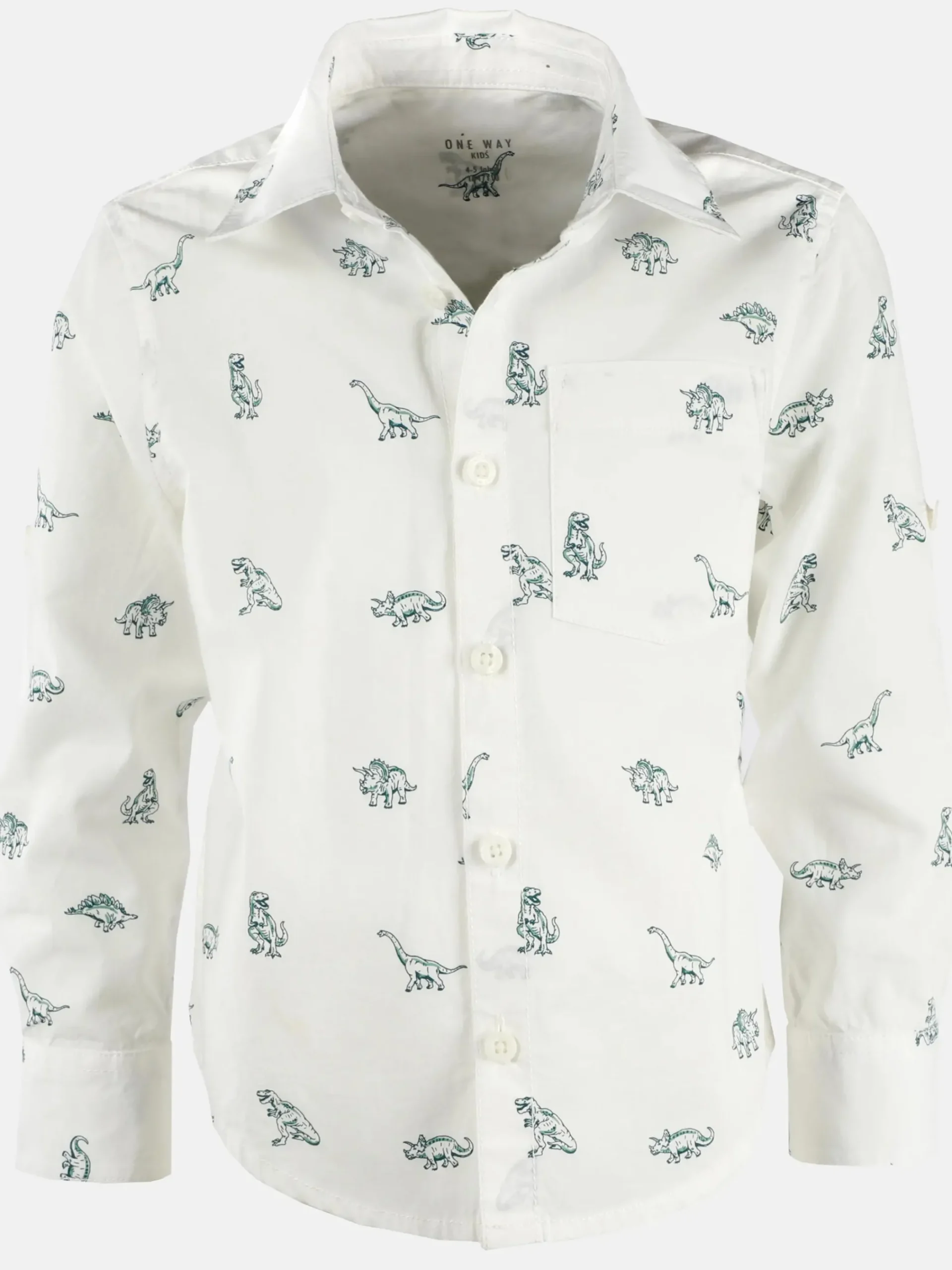 Kinder One Way Jungen Hemd mit kleinem Dinoprint