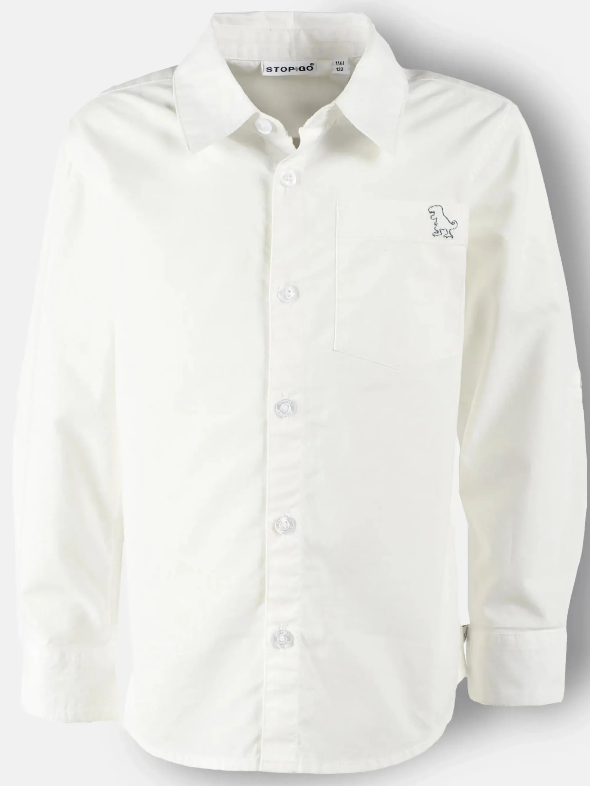 Kinder Stop + Go Jungen Hemd mit kleiner Dinostickerei