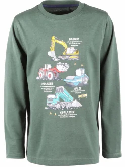 Kinder One Way Jungen Langarmshirt mit Baustellen-Print