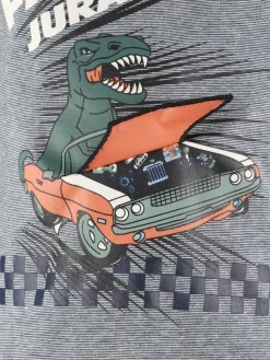 Kinder Bubble Gum Jungen Langarmshirt mit Dinoprint im 2in1 Look