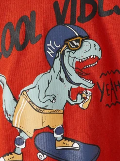 Kinder name it Jungen Langarmshirt mit Frontprint und Applikation