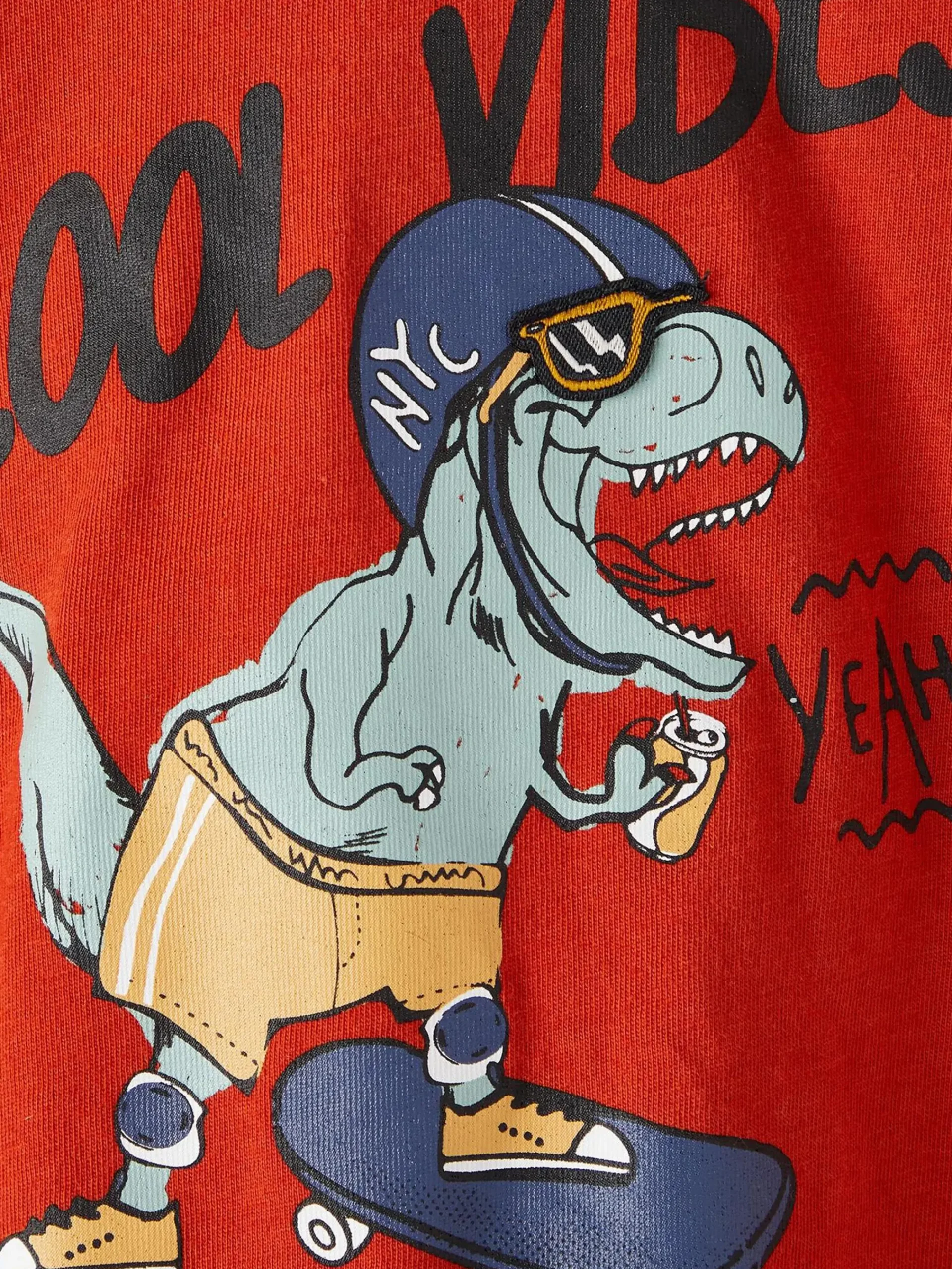 Kinder name it Jungen Langarmshirt mit Frontprint und Applikation