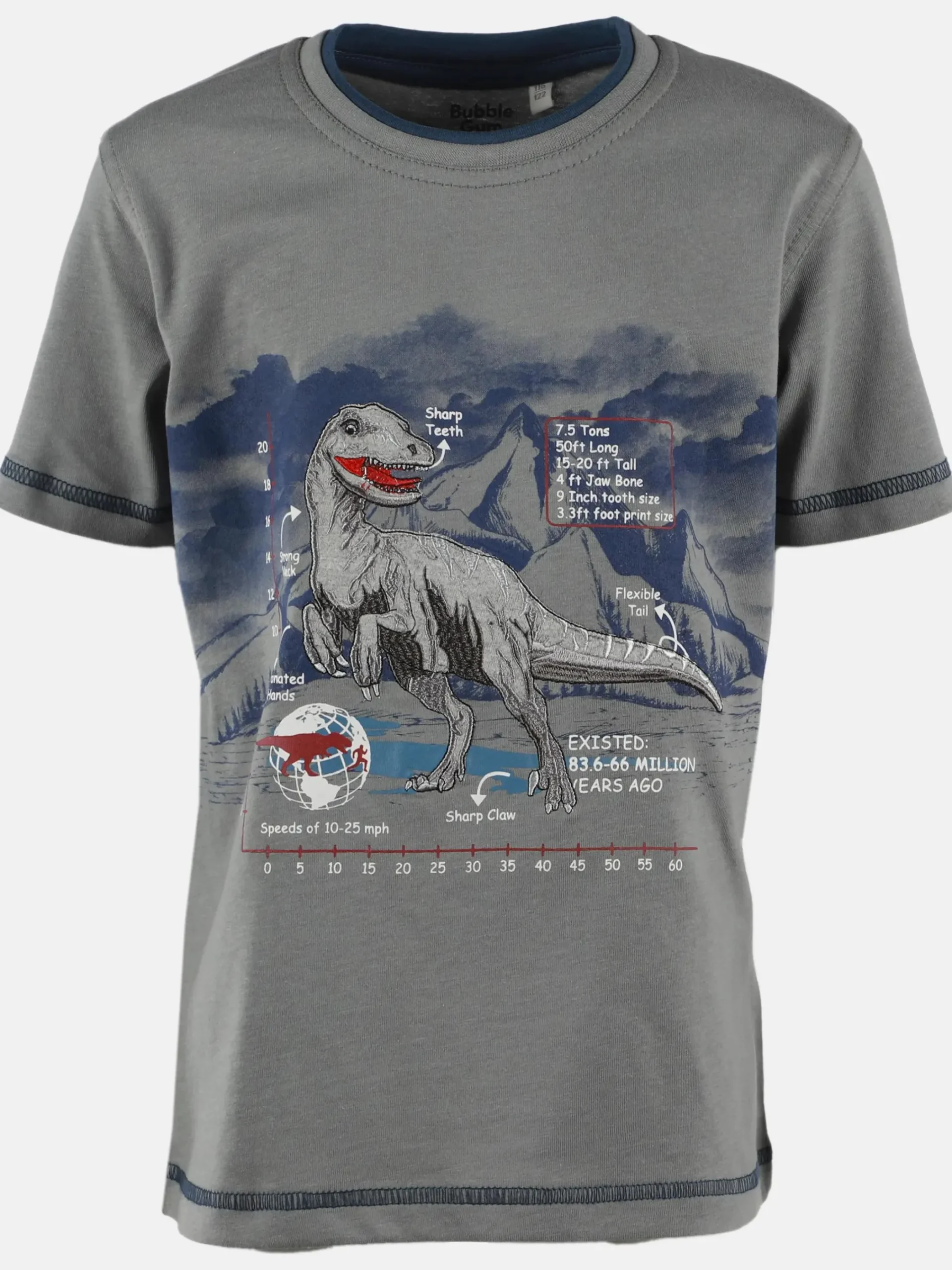 Kinder Bubble Gum Jungen Shirt mit Frontprint und Stickerei